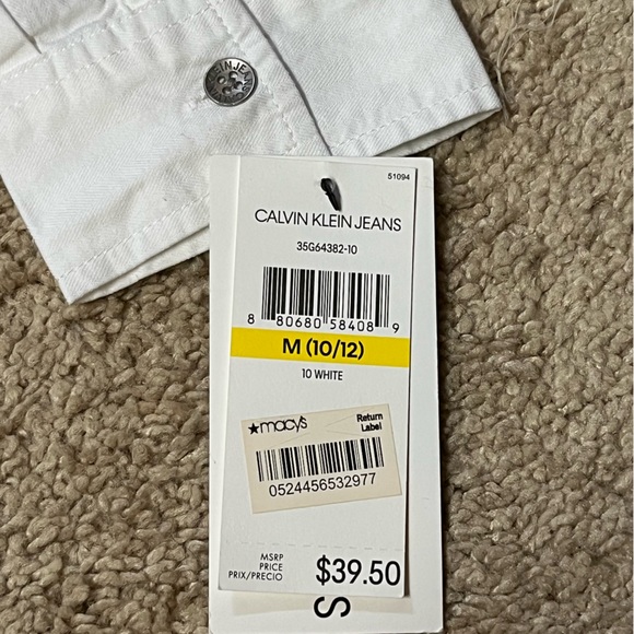 Calvin Klein white button down. Youth size 10/12. - Picture 3 of 3